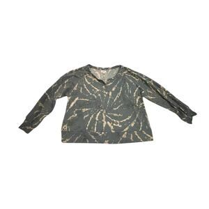 True Craft - Tie-Dye Waffle Knit Henley - 2X - Long Sleeve - Soft Stretch - EUC